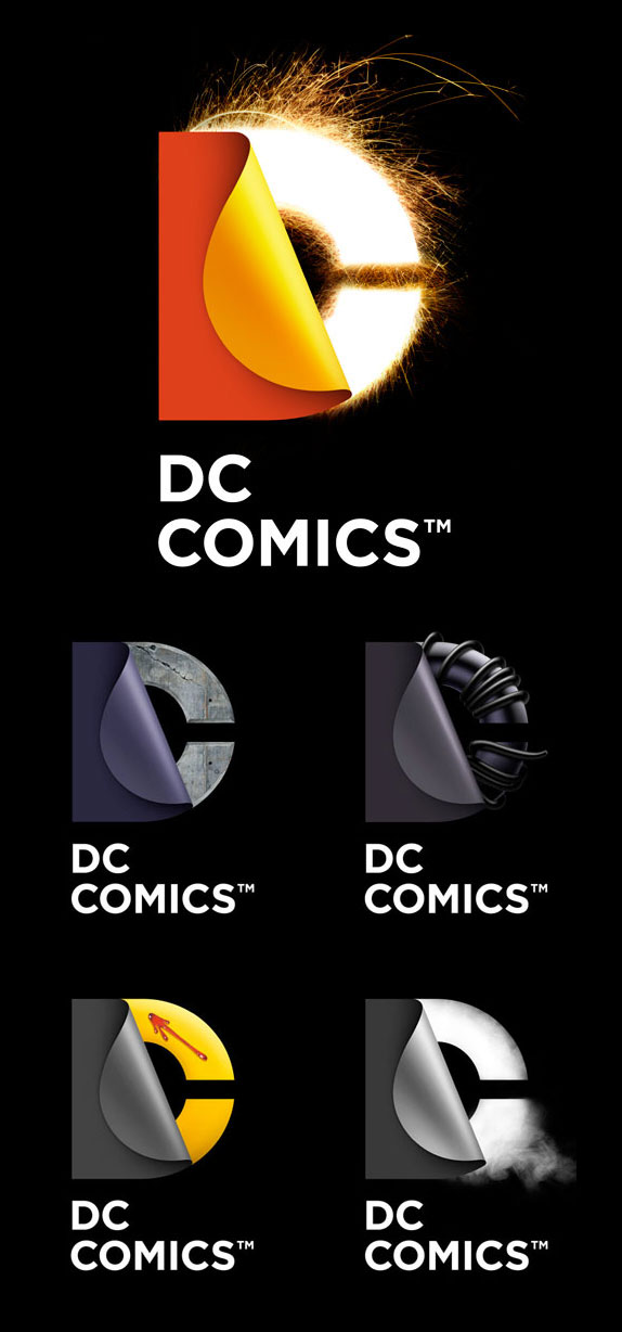Image of new DC Comics logo texture schemes