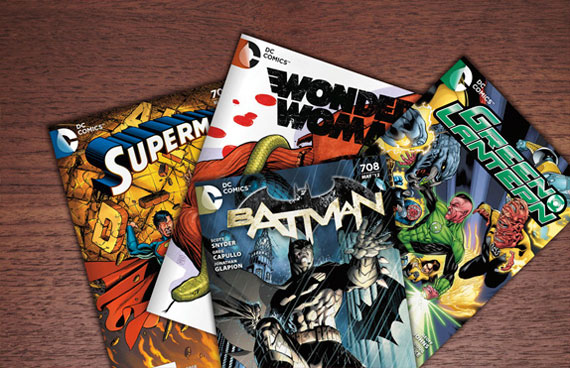 DC Comics books with new logo