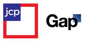Image of the new JCPenney logo compared to The GAP
