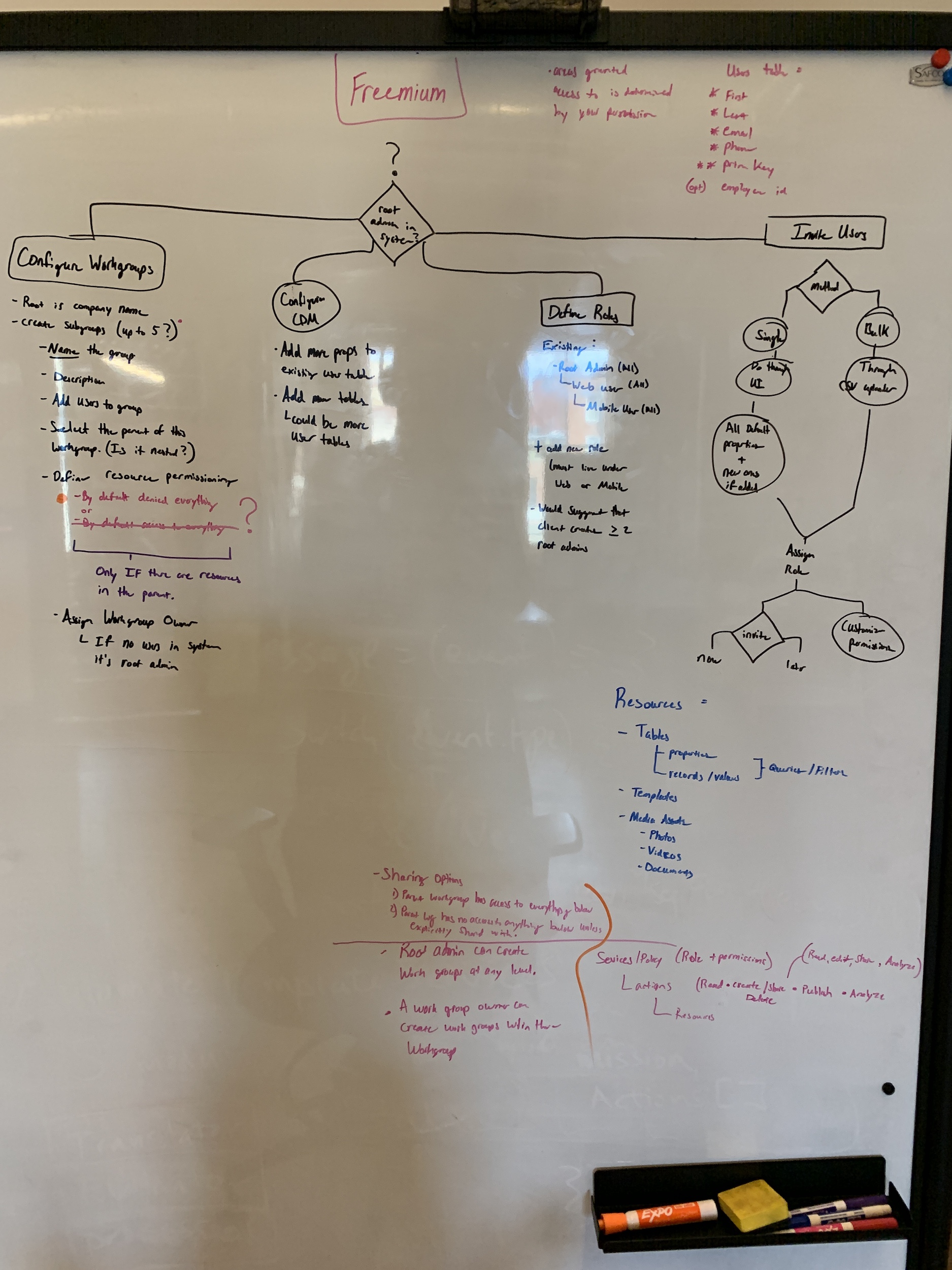 Image of me white boarding a decision tree